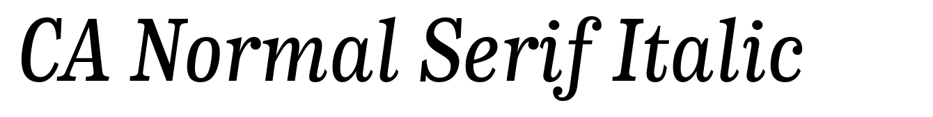 CA Normal Serif Italic